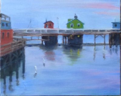 plein air painting: Doug Woodman, Monterey Wharf