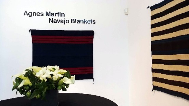 Agnes Martin / Navajo Blankets exhibit, Pace Gallery Palo Alto