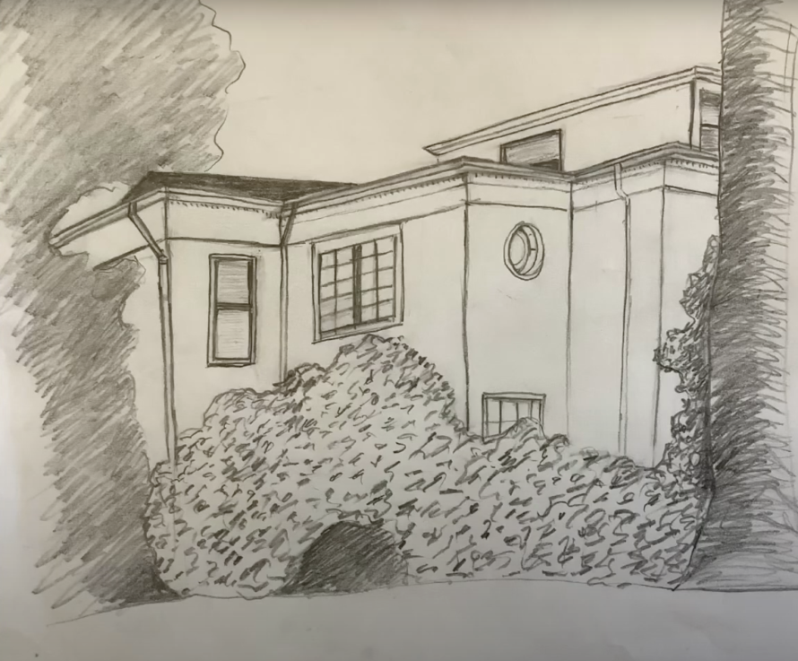Learn to Draw the Gamble Garden house with Instructor Sue Emsley