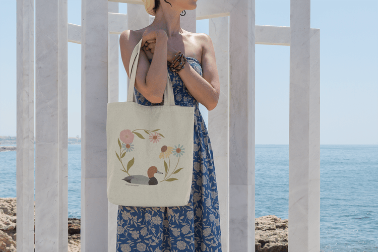 woman holding a tote bag by Krupa Paranjape