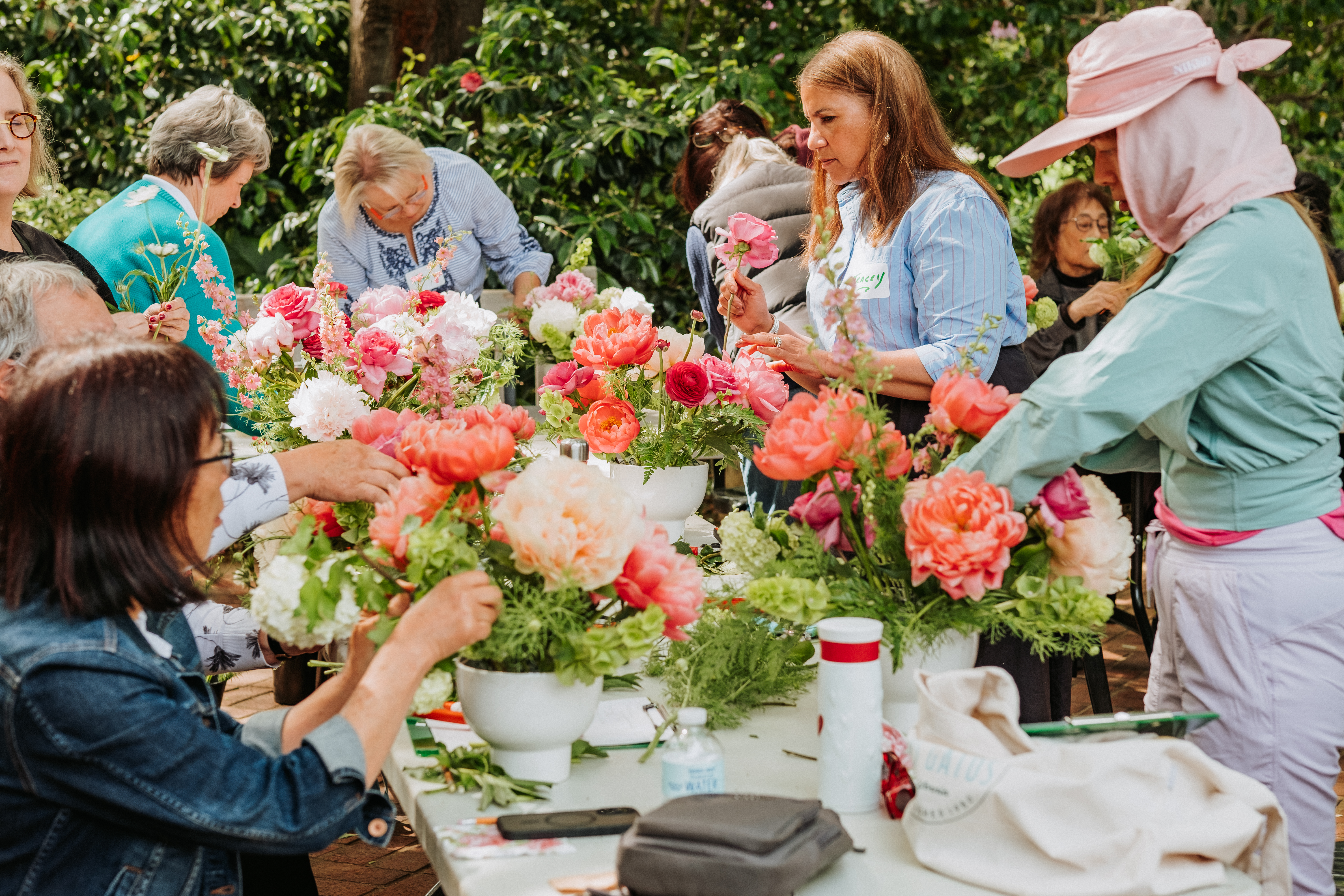 peony flower arranging
